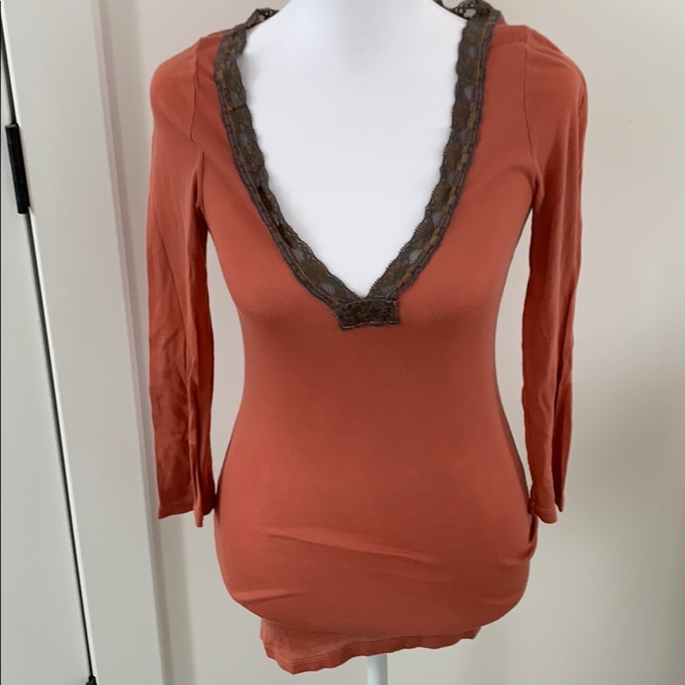 Michael Stars Lace V-Neck